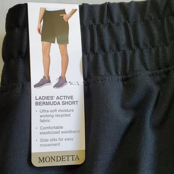 MONDETTA Ladies Active Bermuda Black Short, Size XS - Picture 8 of 15